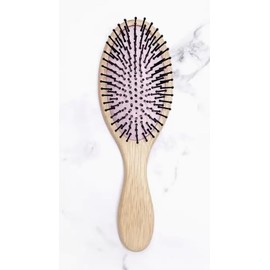 Light Wooden Oval Hair Brush – Solid Wood, Ergonomic, Air Cushion Hair Brush, Detangling Brush for Wet & Dry Hair Care, Polishing and Long-Lasting Shine, Hair Styling Tool for Blow Drying