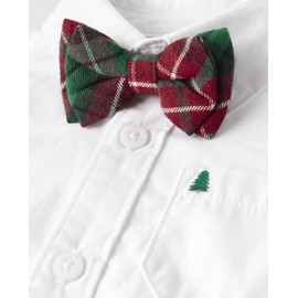 Gymboree,Long Sleeve 2-Piece Bodysuit and Pants Set,Royal Christmas,3-6 Months