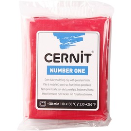 CERNIT CE0900056420 Nummer eins Lehm 56 G, karmin rot, 7 x 5.5 x 1.5 cm