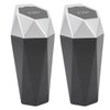 2Pcs Car Trash Can with Lid Waterproof Decorative Automotive Portable
