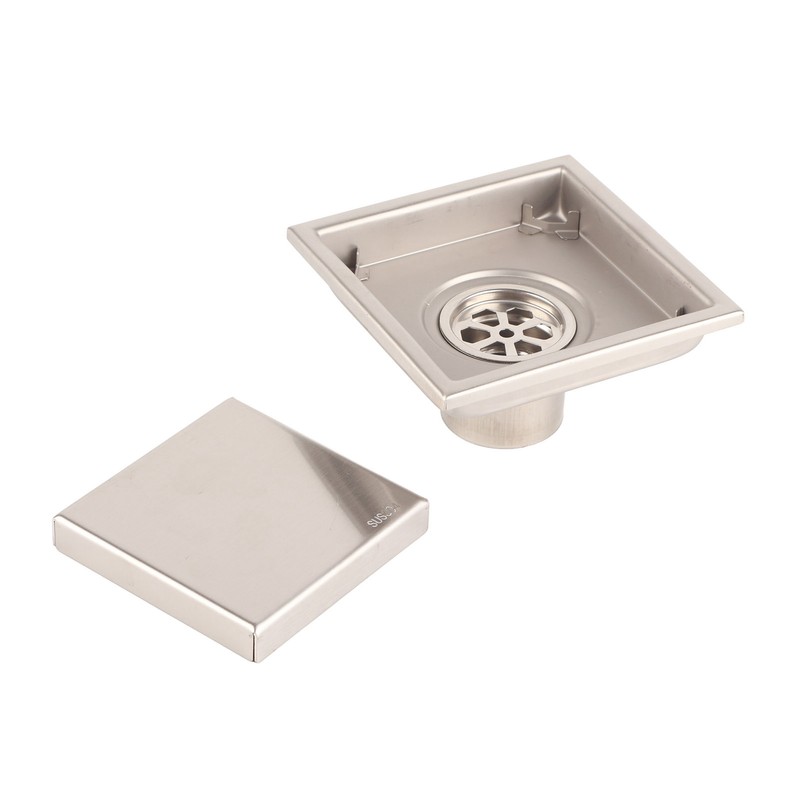 Home Stainless Steel Square Shape Antiodor Bathroom Floor Drain Waste