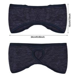 volumoon Pack of 2 Sports Headbands, Winter Sweatband, Elastic, Fleece Sports Headbands, Hair Bands, Thermal Ear Warmers, Stretchable, Hair Band, Jogging, Breathable for Men and Women