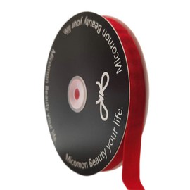 Micomon Cintas de terciopelo rojo de 5/8 pulgadas por carrete de 10 yardas, color rojo