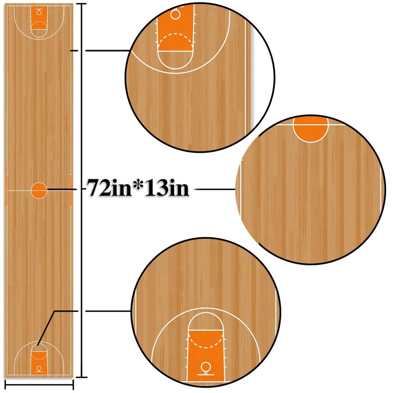 Nepnuser Basketball Table Runner March Basketball Birthday Themed Party Decoration