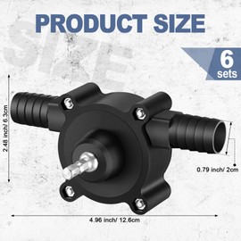 Threlaco 6 Pack Electric Drill Pump Portable Water Transfer Pump, Hand Drill Pump Self-priming Transfer Pump for Water Oil Gasoline Fuel