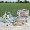 AIMALL Foldable Picnic Basket, Large Portable Shopping Basket for Vegetables