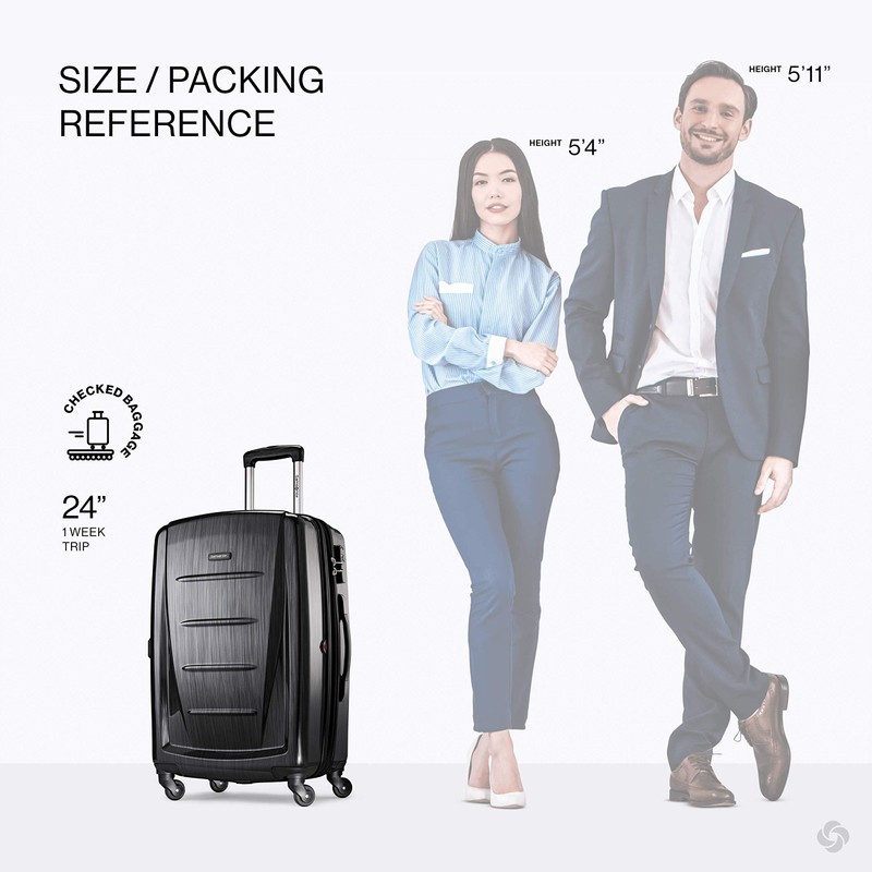 Samsonite Winfield 2 Hardside Luggage with Spinner Wheels, Brushed Anthracite,