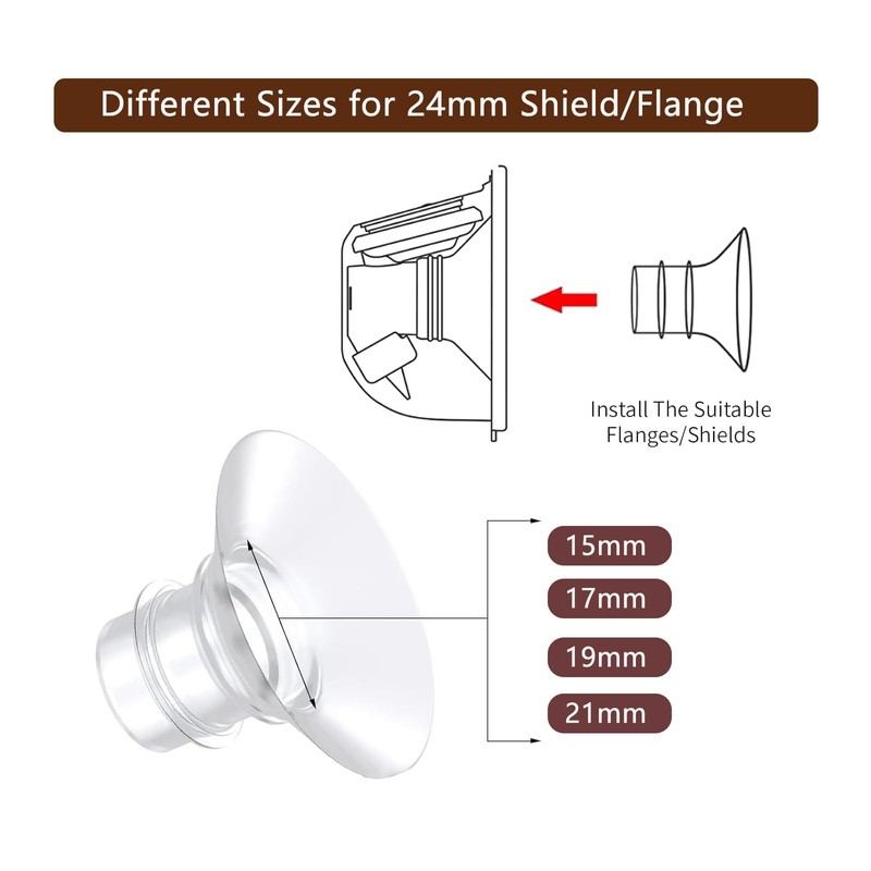 Flange Insert 15mm 6pcs, Flange Sizing Kit Compatible with Spectra