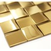 Elephantile 5 Sheets Gold Tiles Metal Mosaic Wall Backsplash Tile