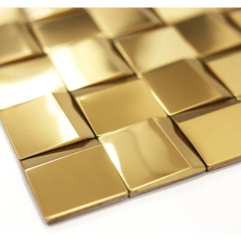 Elephantile 5 Sheets Gold Tiles Metal Mosaic Wall Backsplash Tile