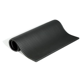 Hoopever Bar Mat Black Rubber Countertop Spill Mat Thick Durable Stylish Bar Service Spill Mat 18"x12" Kitchen Super Draining Dish Drying Mat Non-Slip Draining Mat for Bar Shelves Coffee Bar Home Pub
