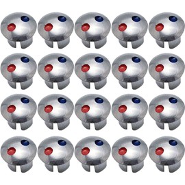 20PCS Faucet Replacement Part | Water Temperature Indicators | Hot Cold Water Markers, Faucet Handle Index Buttons Faucets Replacement Part, Hot and Cold Signs Button Hot Cold Water Label for Kitchen