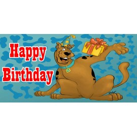 Scooby Doo happy birthday Banner Vinyl Party 3x6 Ft