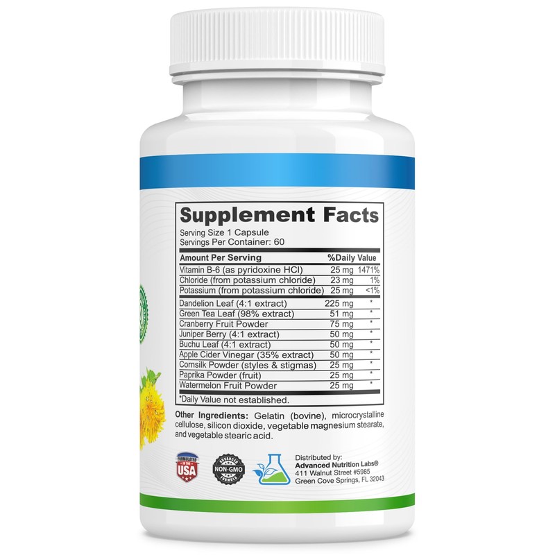 Herbal Water Relief Diuretic Water Pills for Water Retention, Bloating,