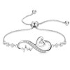KRFY Bracelet 925 Sterling Silver Infinity Bracelet for Women Girls