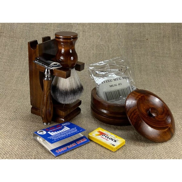 IRBANE MEN MISSION STYLE CLASSIC WOOD STAND FOR RAZOR AND