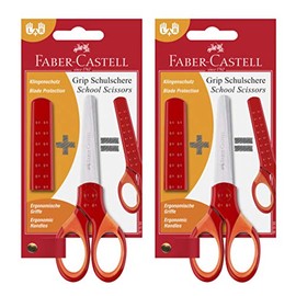 Faber-Castell School Scissors Blue or Red