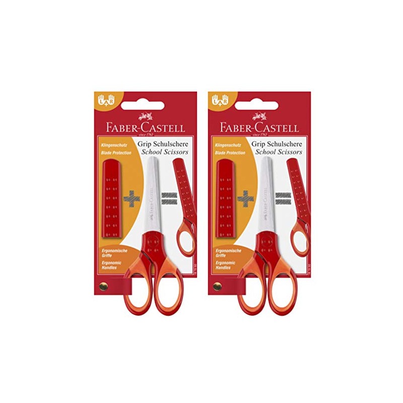 Faber-Castell School Scissors Blue or Red