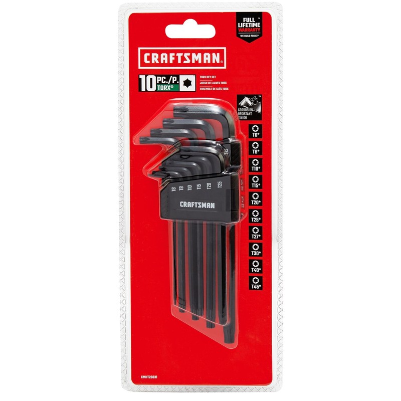 CRAFTSMAN Hex Key Allen Wrench Set with Ball-End, Torx, 10