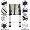 Telescoping Ladder 14.5FT Aluminum Telescopic Extension Extendable Ladder, Lightweight Collapsible