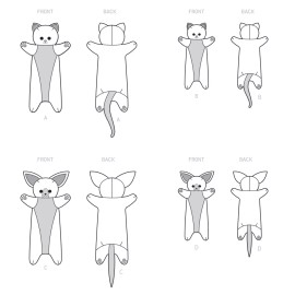 Simplicity SEWING PATTERN Sew Kids Body Pillow Cat Dog Stuffed Toy Animal Large Girls 11197