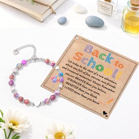 Wisedawn back to school gift for student First Day of School Bracelet Outfits for Girl Back to School Supplies for Kid Women College Middle High School 2nd 3rd 5th 1st Grade Kindergarten