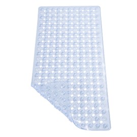 Mantto Shower Bathtub Mat Non Slip Bath Mat for Tub Long Non Slip Bath Mats for Bathroom Bath Tub Mats Shower Floor Mat Non Slip with Suction Cups 34.5 x 15.5(Clear)