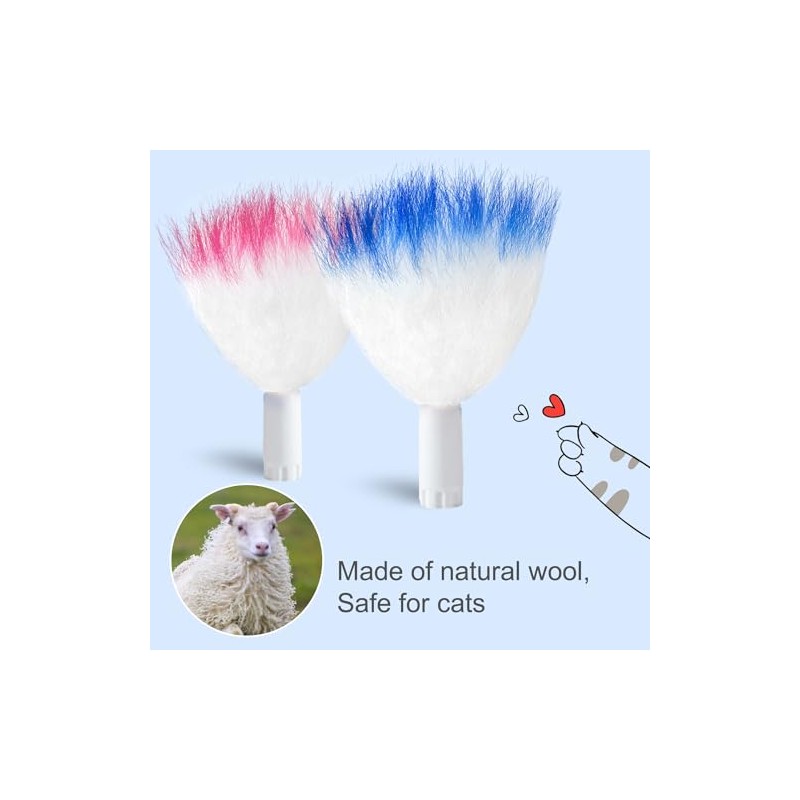 ORSDA 12Pcs Interchangeable Attachments Cat Feather Toys Replaceable Feathers and