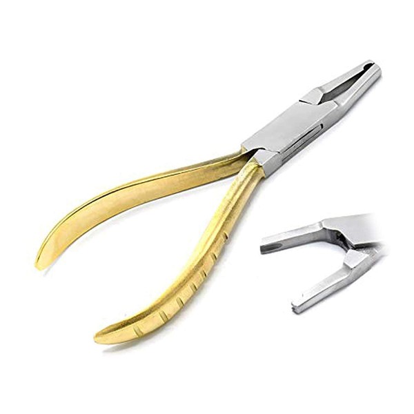DDP New Gold Plated Eyeglasses Nose Pads Repair Tool,Stainless Steel Pliers with Sharp Mouth for Glasses Nose Pad Repair Assembling & Adjusting Tools
