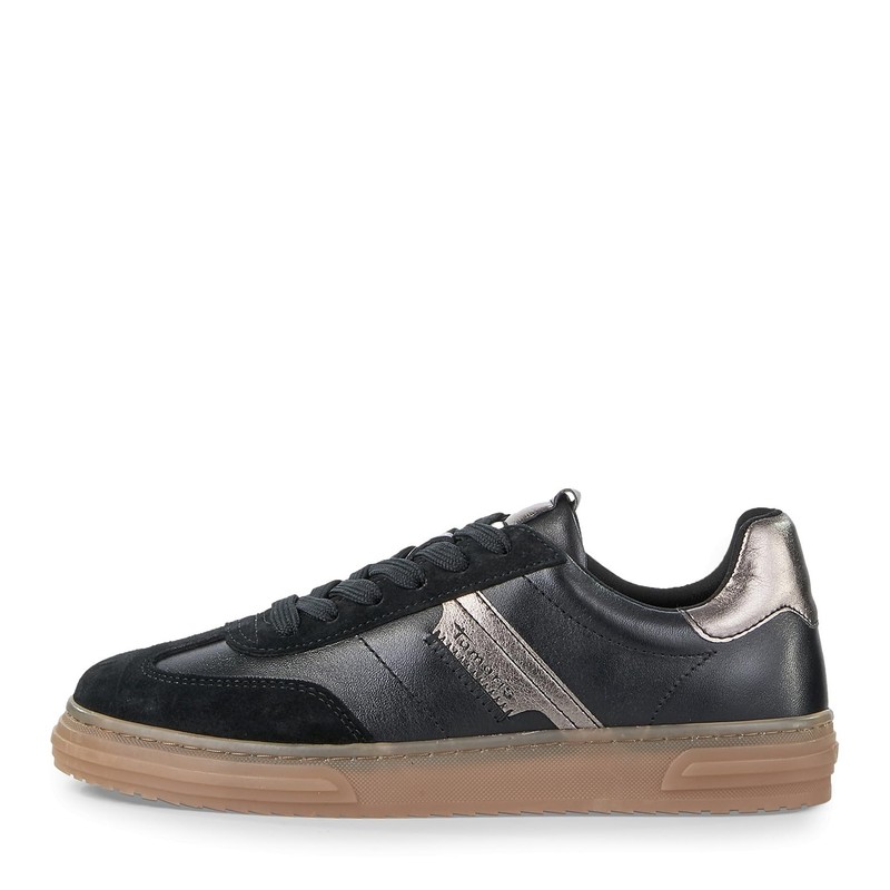 Tamaris Women's Trainers, Black leather