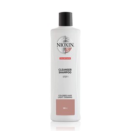 Nioxin System 3 Scalp Cleansing Shampoo with Peppermint Oil, Treats Dry and Sensitive Scalp, Dandruff Relief and Anti-Hair Breakage, For Color Treated Hair with Light Thinning, 16.9 fl oz