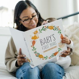 Baby Journal Memory Book for Boys or Girls - Baby Scrapbook Album for First 5 Years - Gender Neutral Milestone Book - Keepsake for Baby Photos, Hardcover, Forest Dreams