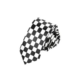 Black Checkered Neck Tie for Men Boys Black And White Necktie for Men Wedding Party Business Tie for Mens Skinny Silk Necktie Neck Ties for Men Black And White Neck Tie for Women Men
