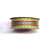 Berwick Offray Green Red White Christmas Stripe Zigzag Craft Ribbon
