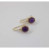 Earrings Noble - Gemstone Amethyst - Gold-Plated