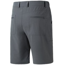 BASSDASH 10.5” Mens Fishing Cargo Shorts Quick Dry UPF 50+ Water Resistant FP01M Dark Grey