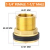 GASHER 1 x Brass 1-1/4 Inch Female 1-1/2 Inch Male