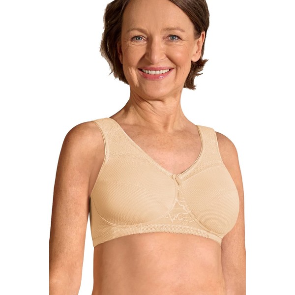 Amoena Womens Leslie Wire-Free Lymphodema Comfort Pocketed Seamless Soft Bra
