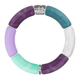 ICE Jewellery - Bella bracelet - Turquoise purple - Lady's fashion turquoise, purple and silver bracelet (023552)