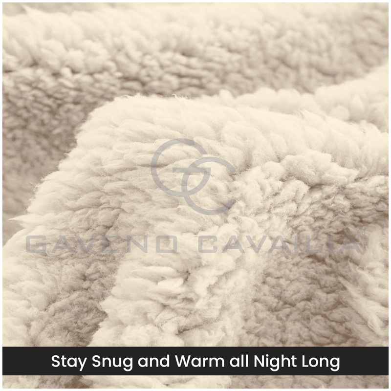 GC GAVENO CAVAILIA Teddy Bear Fleece Single Fitted Sheet -