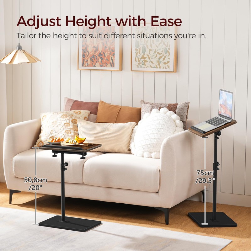 MAHANCRIS TV Tray Table, Sofa Armrest Tray Table for Couch,