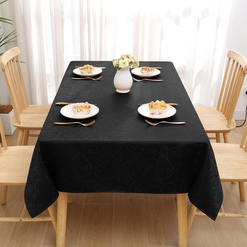 Homaxy Table Cloth Rectangular 100x140 cm, Washable Polyester Jacquard Tablecloth,