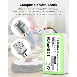 for Shark New Battery For Shark Matrix Self-Emptying Robot Vacuum RV2310 RV2310AE