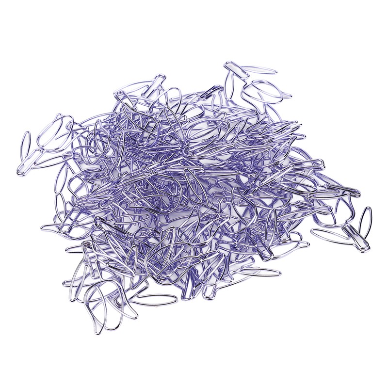 50Pcs Tulip Paper Clips Cute Purple Tulip Design Durable Metal