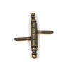 Drill-in tapes with decorative head, screw-on tape, door hinges, bronze,