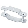 GBGS 6 Pcs Square Tube Fence Line Rail Bracket,2-1/2" x
