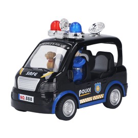 Policeman Car Toy Strong Alloy Detailed Texture Lights Sound Effect Safe Rounded Edge Metal Model Car for Kids Collection