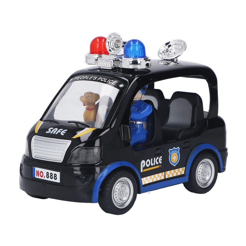 Policeman Car Toy Strong Alloy Detailed Texture Lights Sound Effect