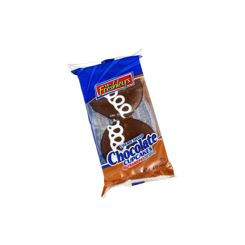 Mrs. Freshley's Creme Filled Chocolate Cupcake, Twin Pack (Pack of