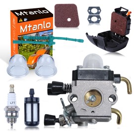 Mtanlo For Stihl FS45 FS55 FS55R FS38 FS46 HL45 FS45C FS46C FS55C FS55RC KM55C1Q-S97 Essential Maintenance Kit - Includes STMS180 Fuel Filter, ST4140-124-2800 Air Filter, and More